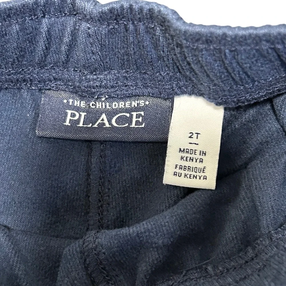 The Childrens Place Navy Blue 2T Quarter Zip Pocket Sweatshirt‎ Jogger Pants Set - Picture 4 of 7